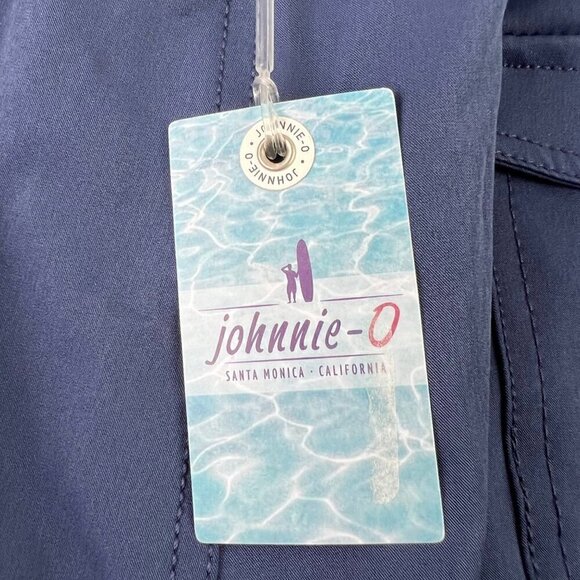 Johnnie-O Tully Half Elastic 7" Surf Shorts Size Small Scalloped Hem - Picture 10 of 11